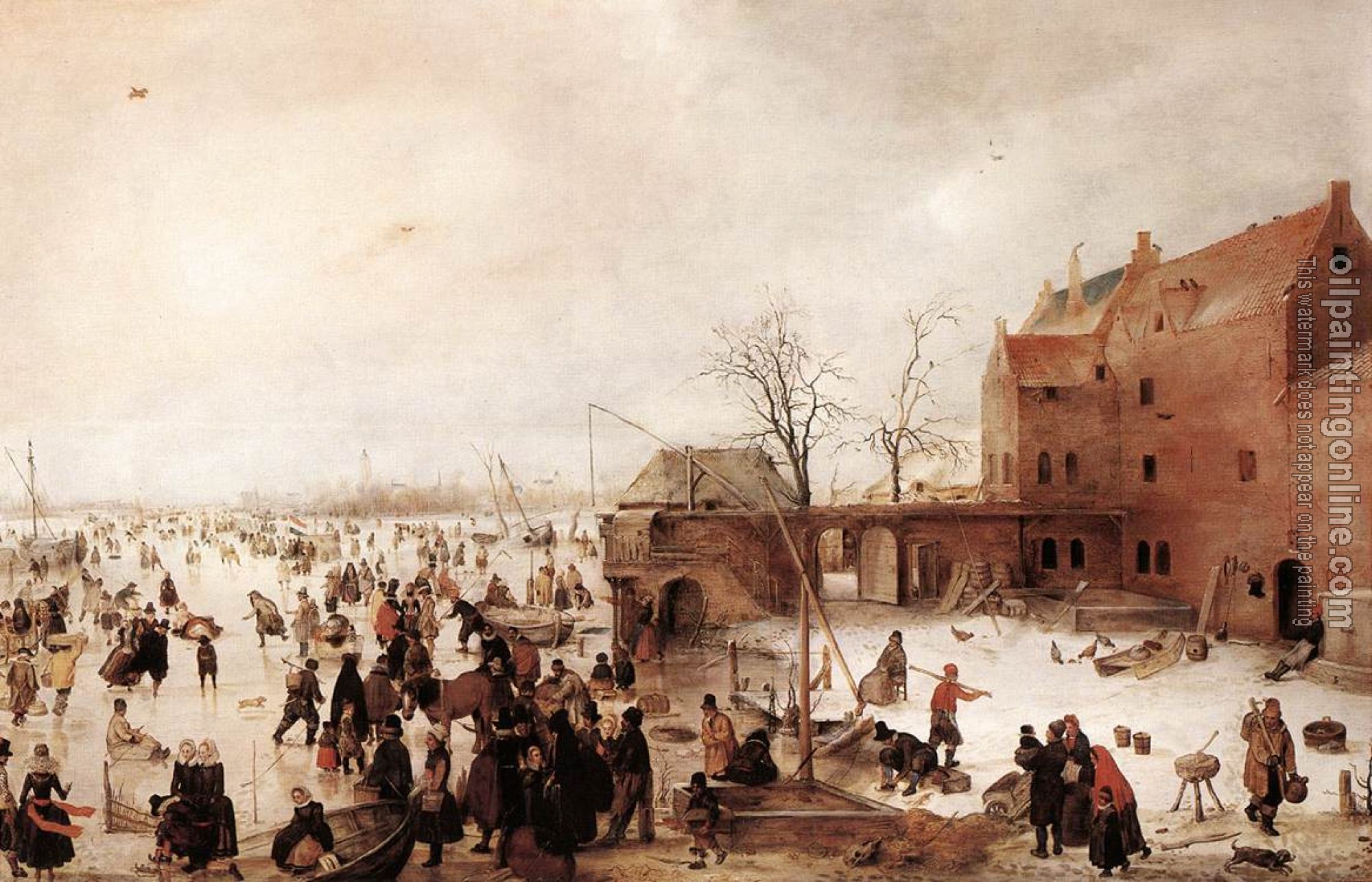 Avercamp, Hendrick - A Scene On The Ice Near A Town